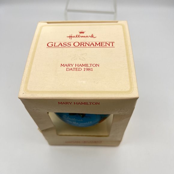 Hallmark Keepsake MARY HAMILTON Angels GLASS Ornament 1981 NEW IN BOX - Picture 8 of 11